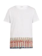 Matchesfashion.com Valentino - Feather Print Cotton Jersey T Shirt - Mens - Red