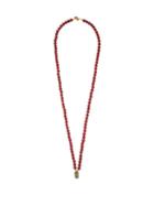 Matchesfashion.com Elise Tsikis - Parral Beaded Necklace - Womens - Red