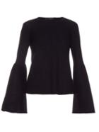 The Row Darcy Bell-sleeve Cashmere Silk-blend Knit-top