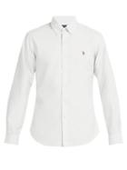 Matchesfashion.com Polo Ralph Lauren - Logo Embroidered Cotton Oxford Shirt - Mens - White