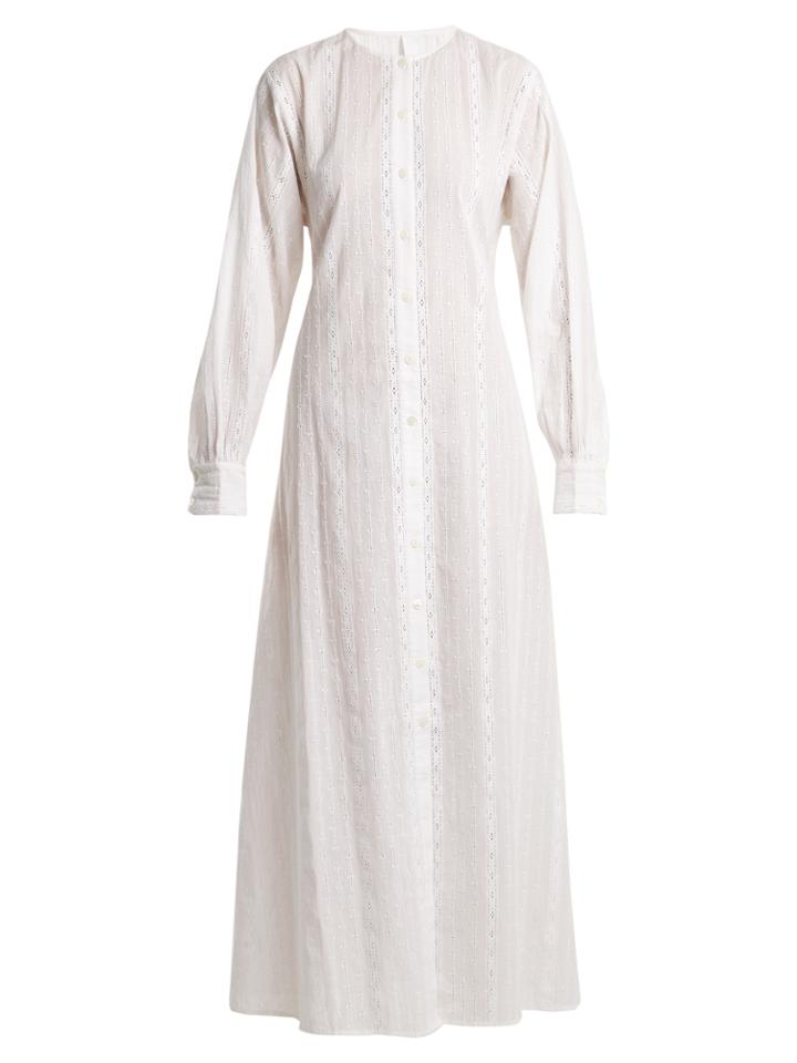 Merlette Kir Round-neck Eyelet-lace Cotton Dress