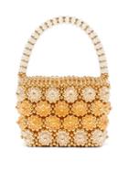 Matchesfashion.com Shrimps - Shelly Beaded Floral Handbag - Womens - Gold Multi