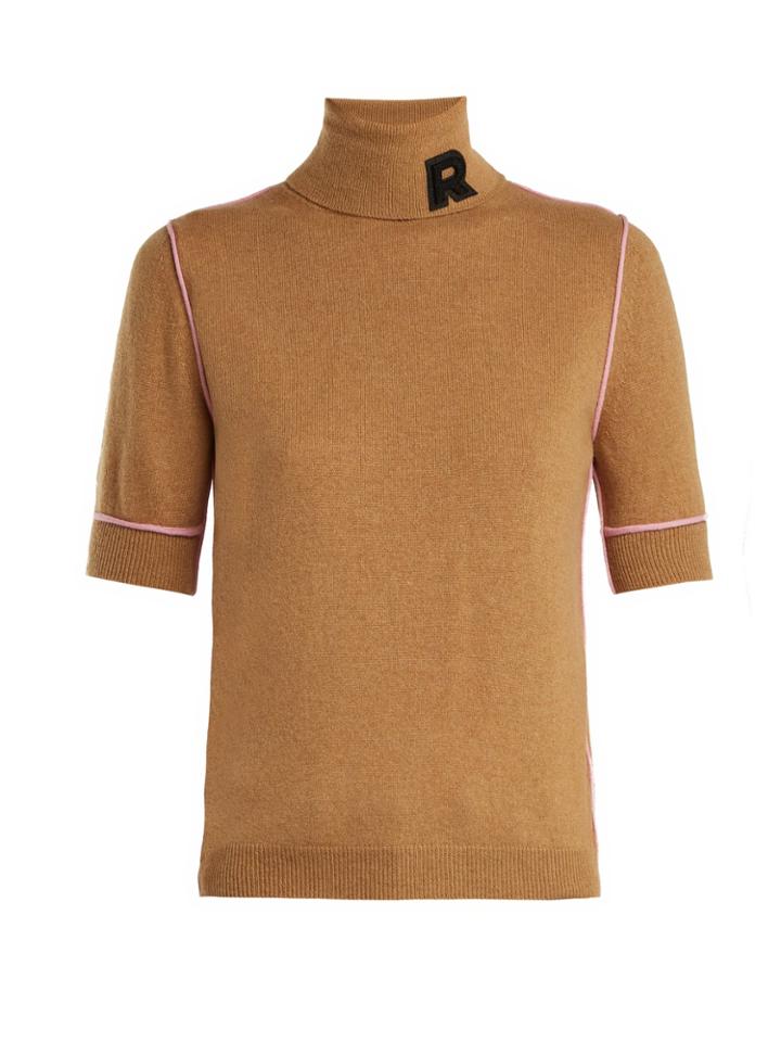 Rochas Logo-appliqu Cashmere Turtleneck