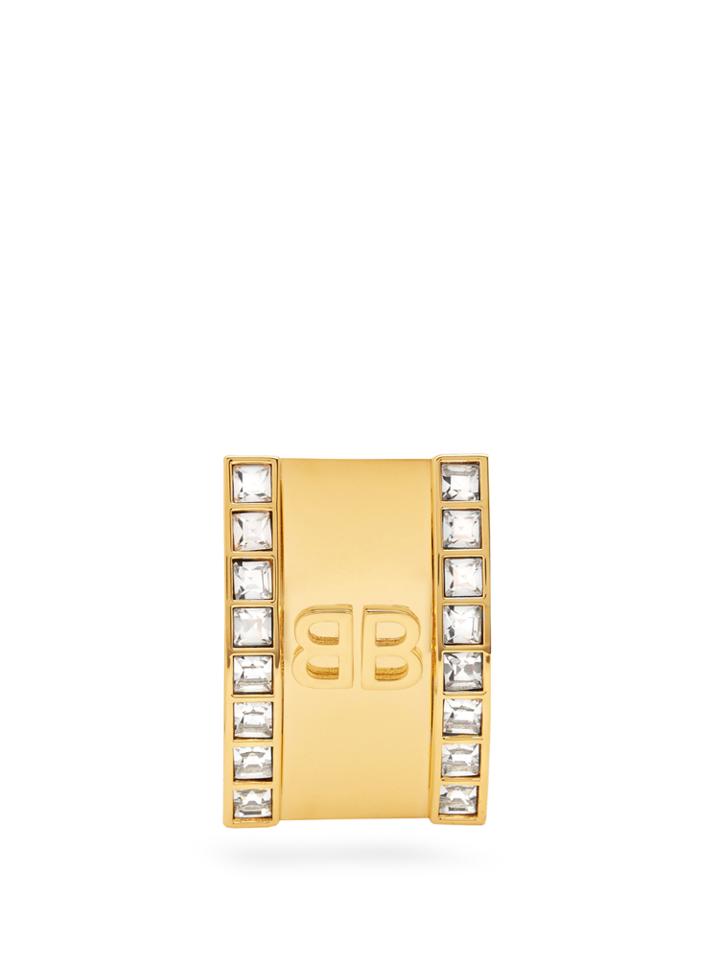 Balenciaga Logo Licence Crystal Earring