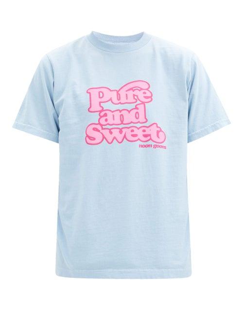 Matchesfashion.com Noon Goons - Pure & Sweet Printed Cotton-jersey T-shirt - Mens - Light Blue