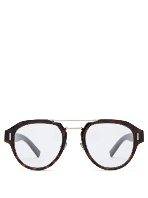 Matchesfashion.com Dior Homme Sunglasses - Fraction 5 Acetate Glasses - Mens - Tortoiseshell
