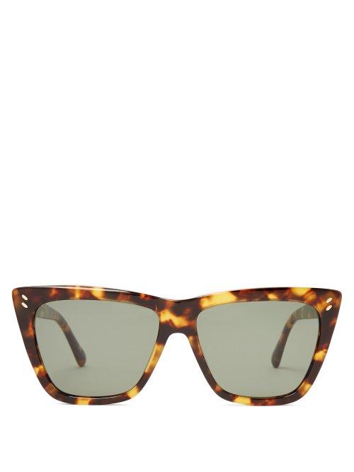 Matchesfashion.com Stella Mccartney - Cat Eye Tortoiseshell Acetate Sunglasses - Womens - Tortoiseshell