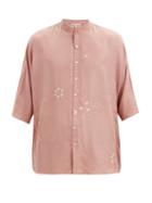 Matchesfashion.com 11.11 / Eleven Eleven - Macca Bandhani-dyed Silk Shirt - Mens - Pink