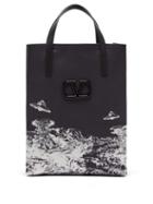 Matchesfashion.com Valentino - X Undercover Time Traveller Canvas Tote Bag - Mens - Black White