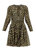 Matchesfashion.com Rebecca Taylor - Fil Coup Silk Blend Mini Dress - Womens - Black Gold