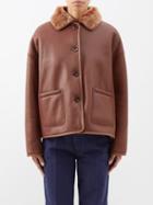 Cawley Studio - Reversible Shearling Leather Jacket - Womens - Brown