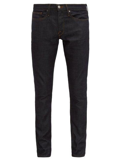 Matchesfashion.com Frame - L'homme Cotton Blend Slim Leg Jeans - Mens - Blue