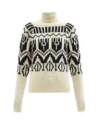 Moncler - Fair Isle Wool-blend Sweater - Womens - White Black