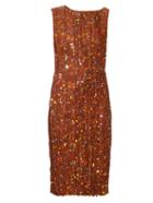 Nina Ricci Sequin-embellished Pleated Dress