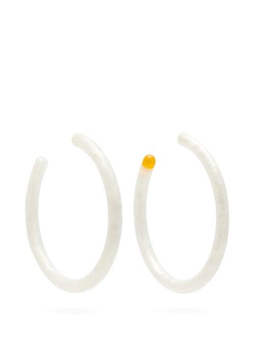 Matchesfashion.com Cult Gaia - Geneva Hoop Earrings - Womens - Pearl