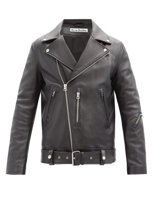 Acne Studios - Nate Leather Biker Jacket - Mens - Black