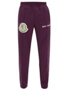Matchesfashion.com 8 Moncler Palm Angels - Logo Appliqu Jersey Track Pants - Mens - Purple