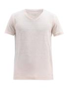 Matchesfashion.com 120% Lino - V-neck Linen-jersey T-shirt - Mens - Pink