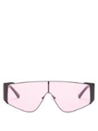 Matchesfashion.com Linda Farrow X Attico - Carlijn Shield Sunglasses - Womens - Black Multi