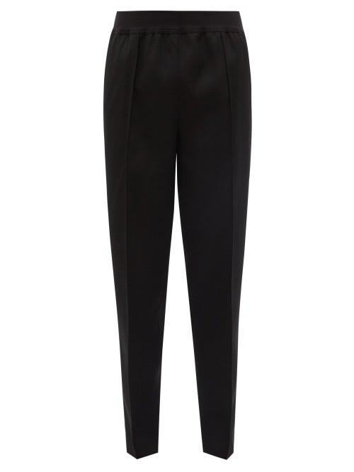 Ladies Rtw Jil Sander - Elasticated-waist Virgin Wool-twill Trousers - Womens - Black