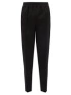 Ladies Rtw Jil Sander - Elasticated-waist Virgin Wool-twill Trousers - Womens - Black