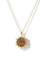 Dubini - Capitoline Wolf Bronze-coin & 18kt Gold Necklace - Womens - Gold Multi