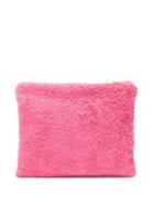 Matchesfashion.com Kilometre Paris - Zipped Cotton-terry Pouch - Womens - Pink Multi