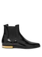 Matchesfashion.com Dolce & Gabbana - Engine Turned Plaque Leather Chelsea Boots - Mens - Black