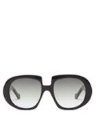 Matchesfashion.com Loewe - Oversized Acetate Sunglasses - Womens - Black
