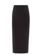 Raey - Recycled-yarn Pencil Midi Skirt - Womens - Black