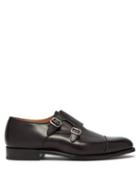 Matchesfashion.com Tricker's - Leavenworth Monk Strap Leather Shoes - Mens - Black