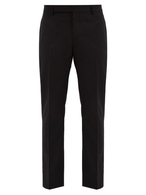 Matchesfashion.com Saint Laurent - Straight-leg Wool-twill Trousers - Mens - Black