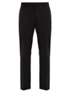 Matchesfashion.com Saint Laurent - Straight-leg Wool-twill Trousers - Mens - Black