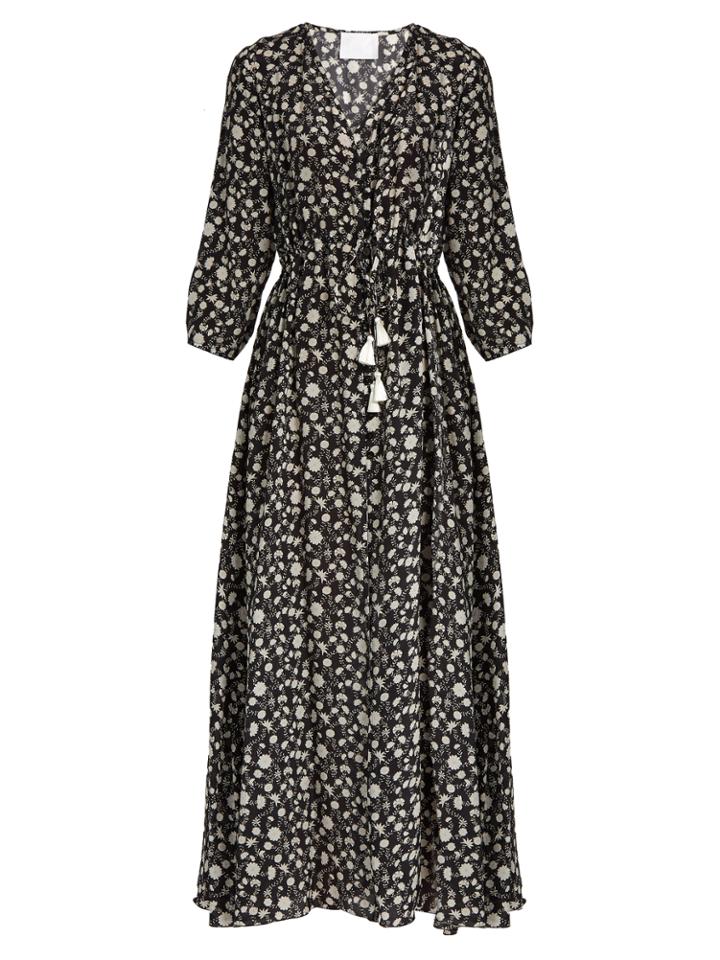 Athena Procopiou Night Dream Floral-print Silk Maxi Dress