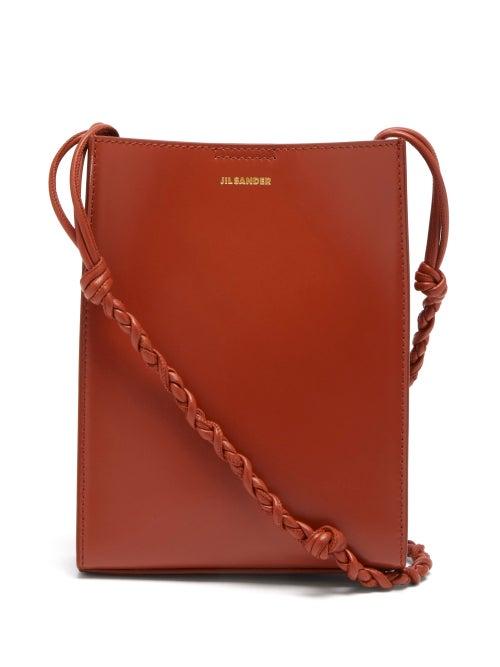Ladies Bags Jil Sander - Tangle Small Braided-strap Leather Shoulder Bag - Womens - Burgundy
