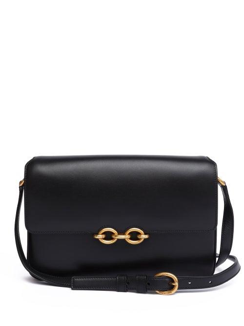 Ladies Bags Saint Laurent - Maillon Medium Leather Shoulder Bag - Womens - Black