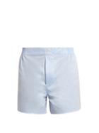 Matchesfashion.com Hamilton And Hare - Cotton Boxer Shorts - Mens - Light Blue