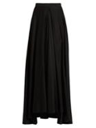 Lanvin Fluted-front Silk Crepe De Chine Skirt