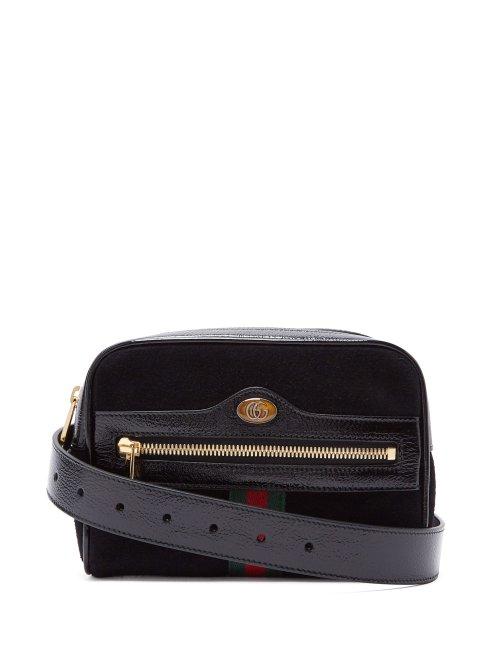 Matchesfashion.com Gucci - Ophidia Suede Belt Bag - Womens - Black