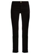 Matchesfashion.com Frame - Le High Straight Leg Cropped Jeans - Womens - Black