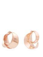 Matchesfashion.com Ryan Storer - Sansevieria Sculpted Hoop Earrings - Womens - Rose Gold