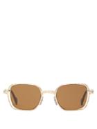 Matchesfashion.com Kuboraum - Square Metal Sunglasses - Mens - Gold