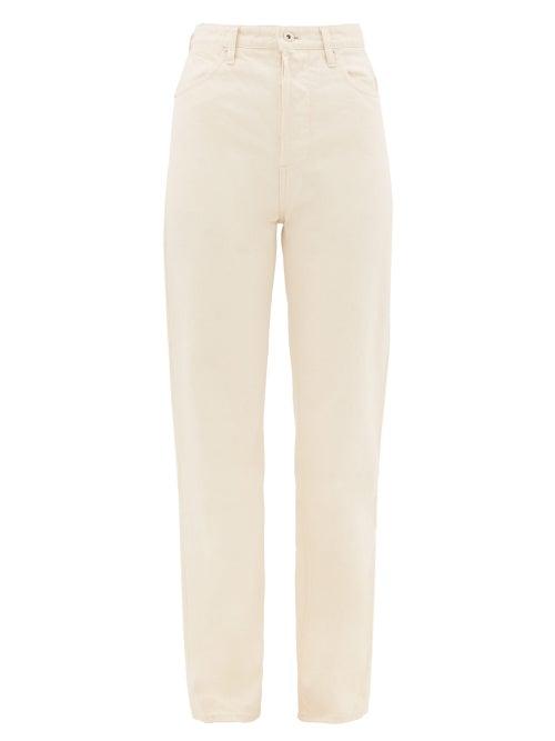 Matchesfashion.com Jil Sander - High-rise Straight-leg Jeans - Womens - Ivory
