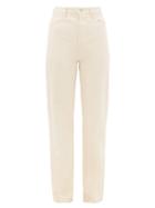 Matchesfashion.com Jil Sander - High-rise Straight-leg Jeans - Womens - Ivory