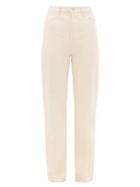 Matchesfashion.com Jil Sander - High-rise Straight-leg Jeans - Womens - Ivory