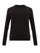 Matchesfashion.com Bottega Veneta - Ribbed-neckline Merino Wool Sweater - Mens - Black