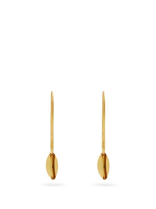 Matchesfashion.com Albus Lumen - X Ryan Storer Shell Drop Hook Earrings - Womens - Gold