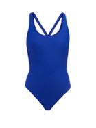 Matchesfashion.com Jade Swim - Asterik Crossed Back Swimsuit - Womens - Blue