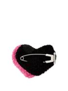 Matchesfashion.com Prada - Pierced Heart Mohair Brooch - Womens - Pink
