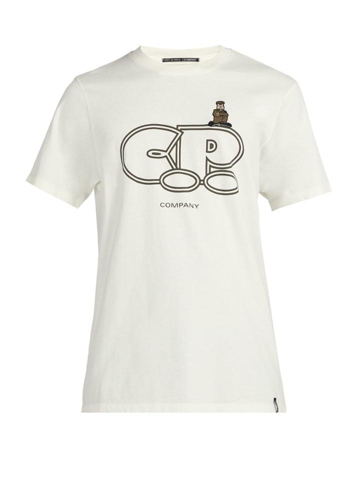 C.p. Company Crew-neck Logo-print Cotton T-shirt